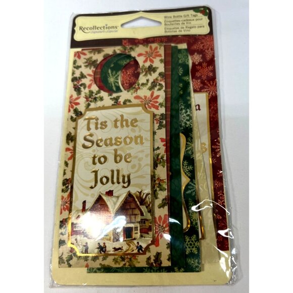 2011 Recollections Christmas Wine Bottle Gift Tags 6-Pack Holiday Designs - Picture 1 of 5